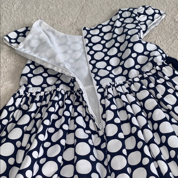 Biscotti Blue & White Dot Dress 10 EUC Ties in back - Picture 11 of 15